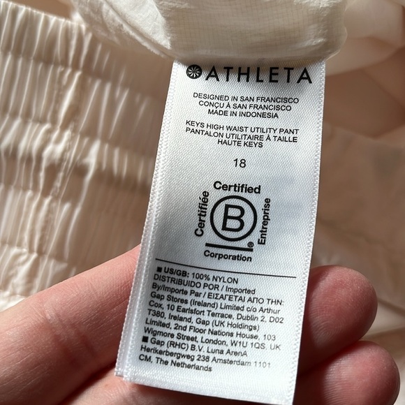 Athleta, Alicia Keys-18-cream-High waisted utility cargo jogger with drawstring - Picture 9 of 16